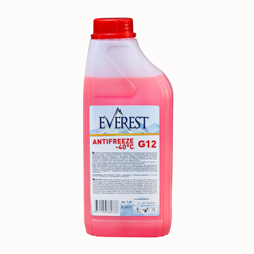 Антифриз EVEREST G12 (красный)